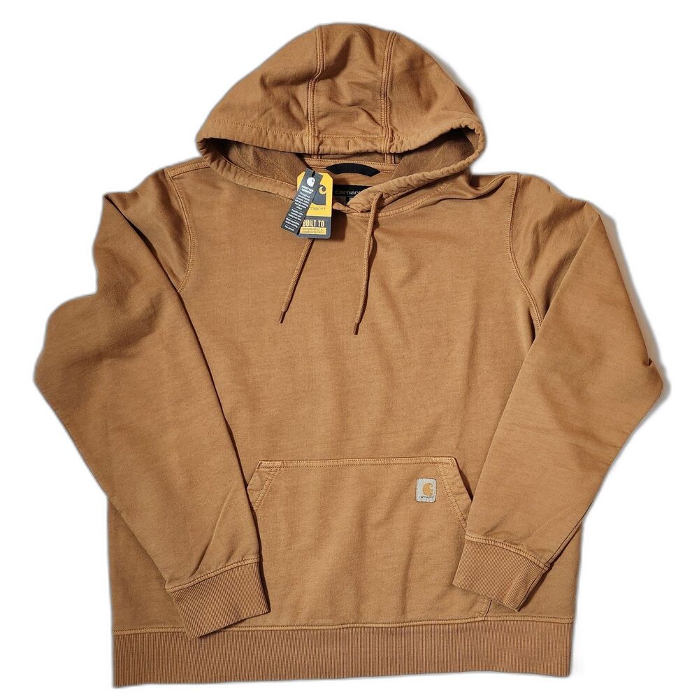 Carhartt Women’s Relaxed Fit Midweight French Terry Hoodie Large Brown